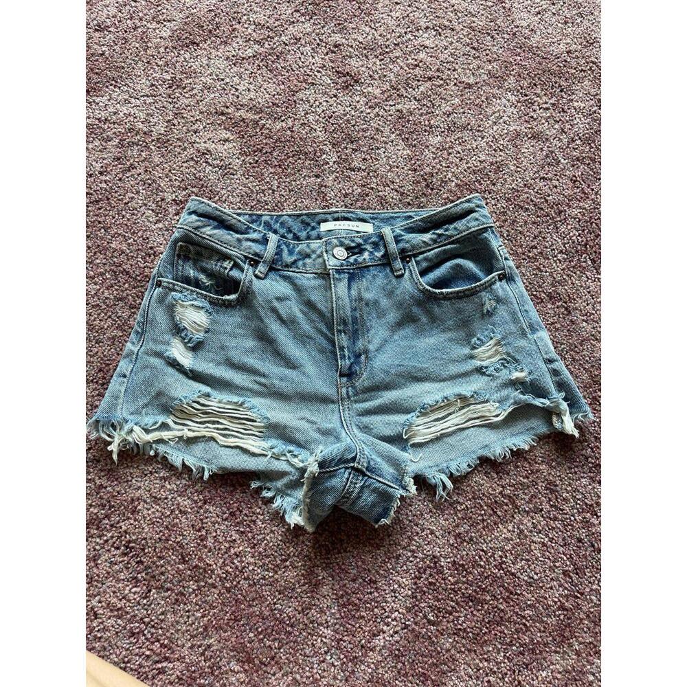 PacSun High-Rise Festival Denim Shorts